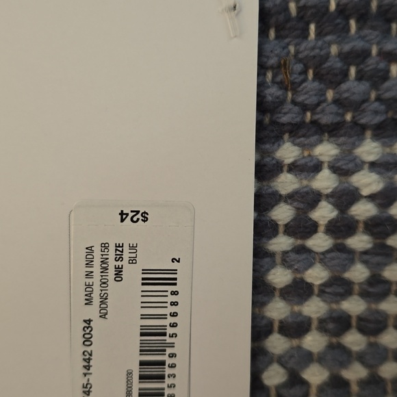 SULLIVAN COLLECTION HANDCRAFTED BLUE STRIPES ACCENT RUG SIZE 24" x 36" - Picture 6 of 13